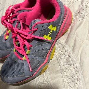 Under Armour Gray and Pink Athletic Shoes